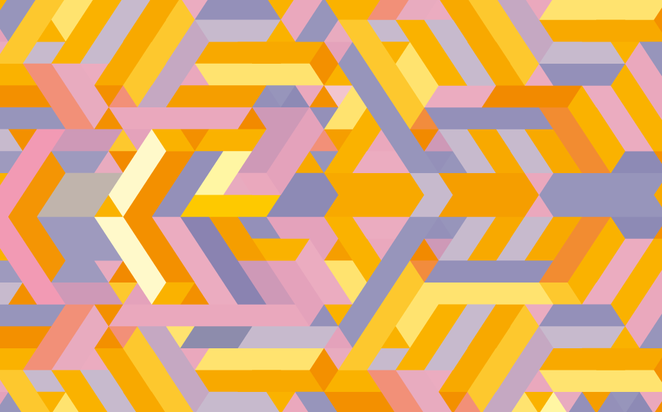 Geometriska mönster överlappning Vinylmatta badrum - Tenstickers