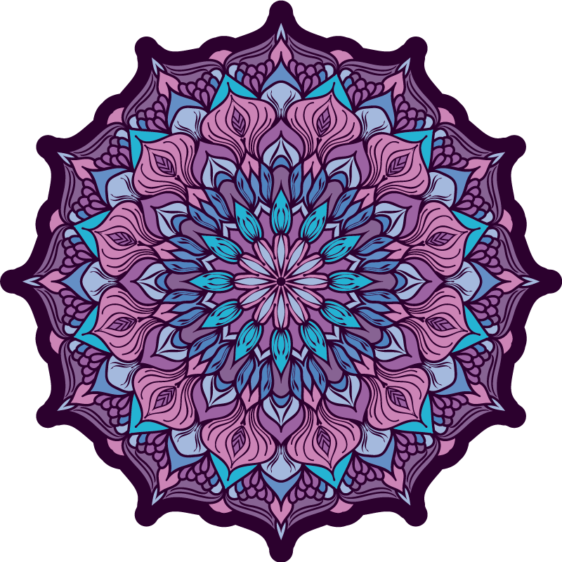 Boho mandala mönster mandala vinyl matta - Tenstickers