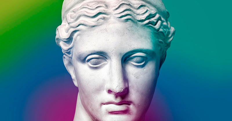 Skulpturell gradient Vinylmatta minimalistisk - Tenstickers