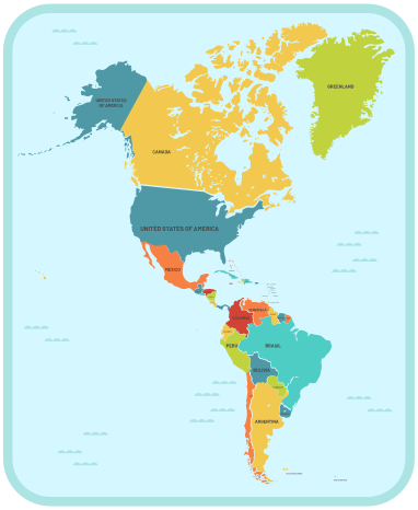 Pedagogisk världskarta Vinylmatta Världskarta - Tenstickers