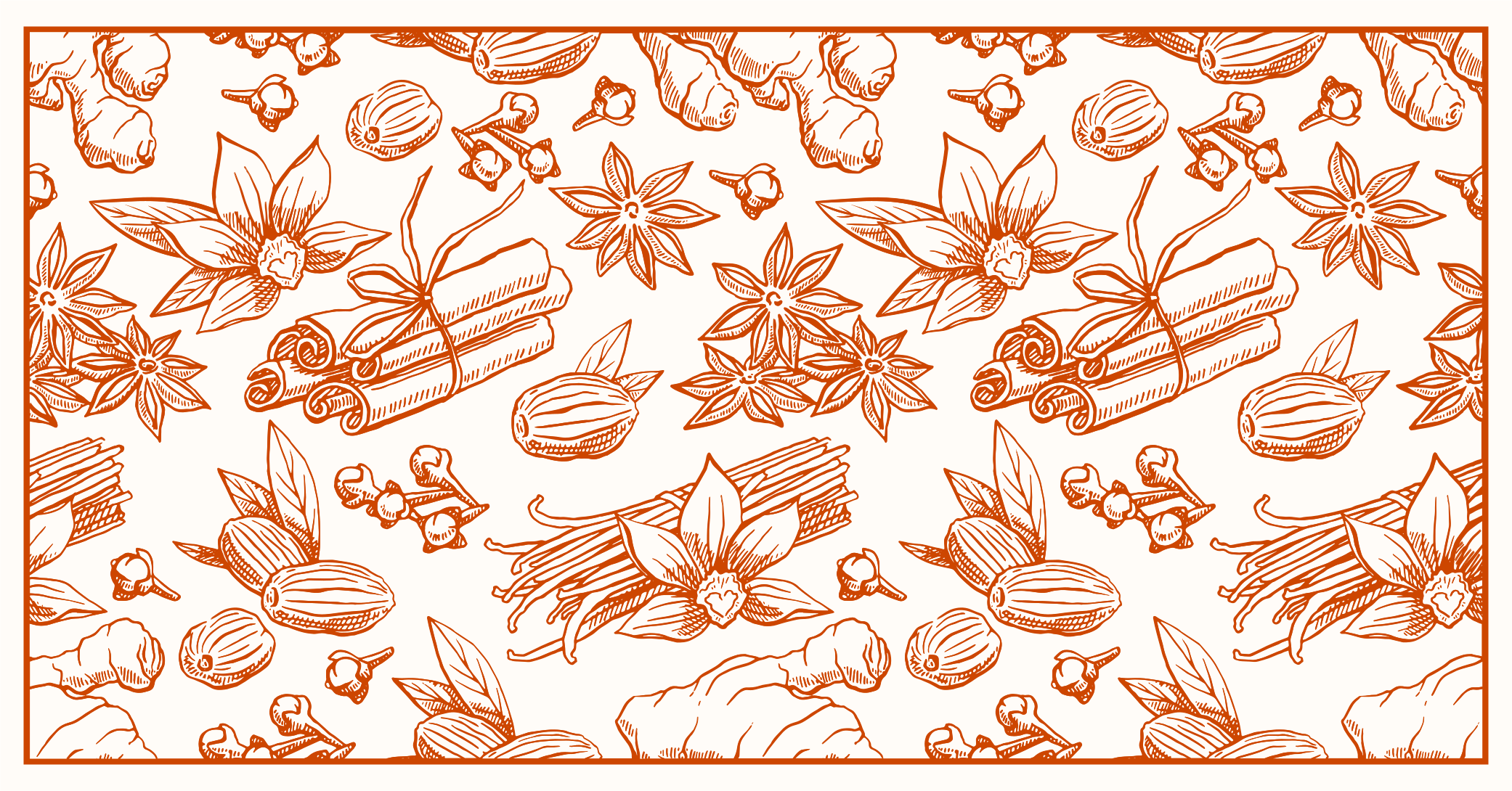 Brun kryddor köksgolv matta - Tenstickers