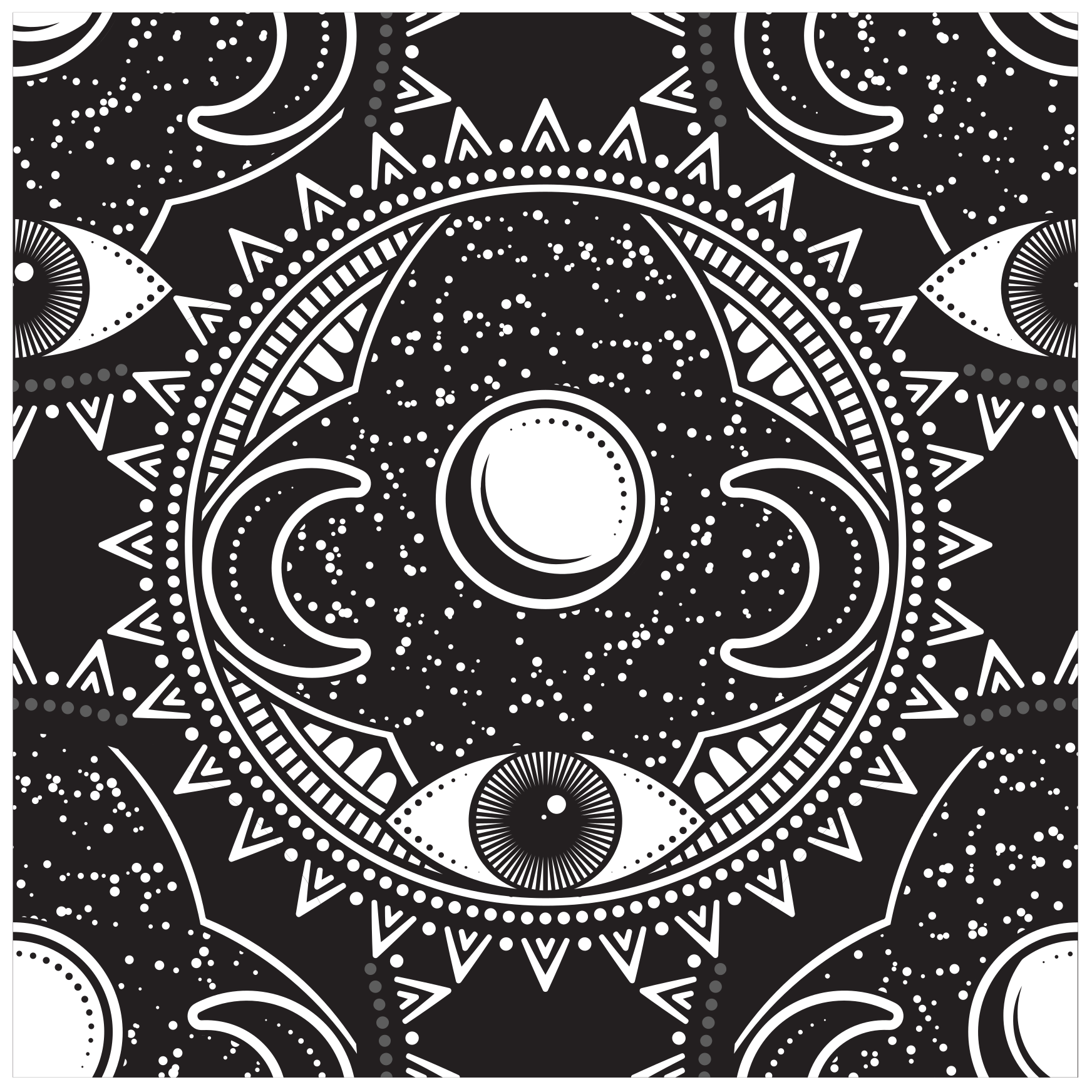 Mandala zodiac tema vinyl matta - Tenstickers