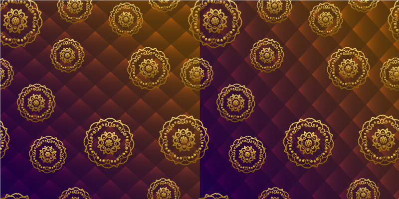 Flerfärgad elegant mandala vinylmatta - Tenstickers