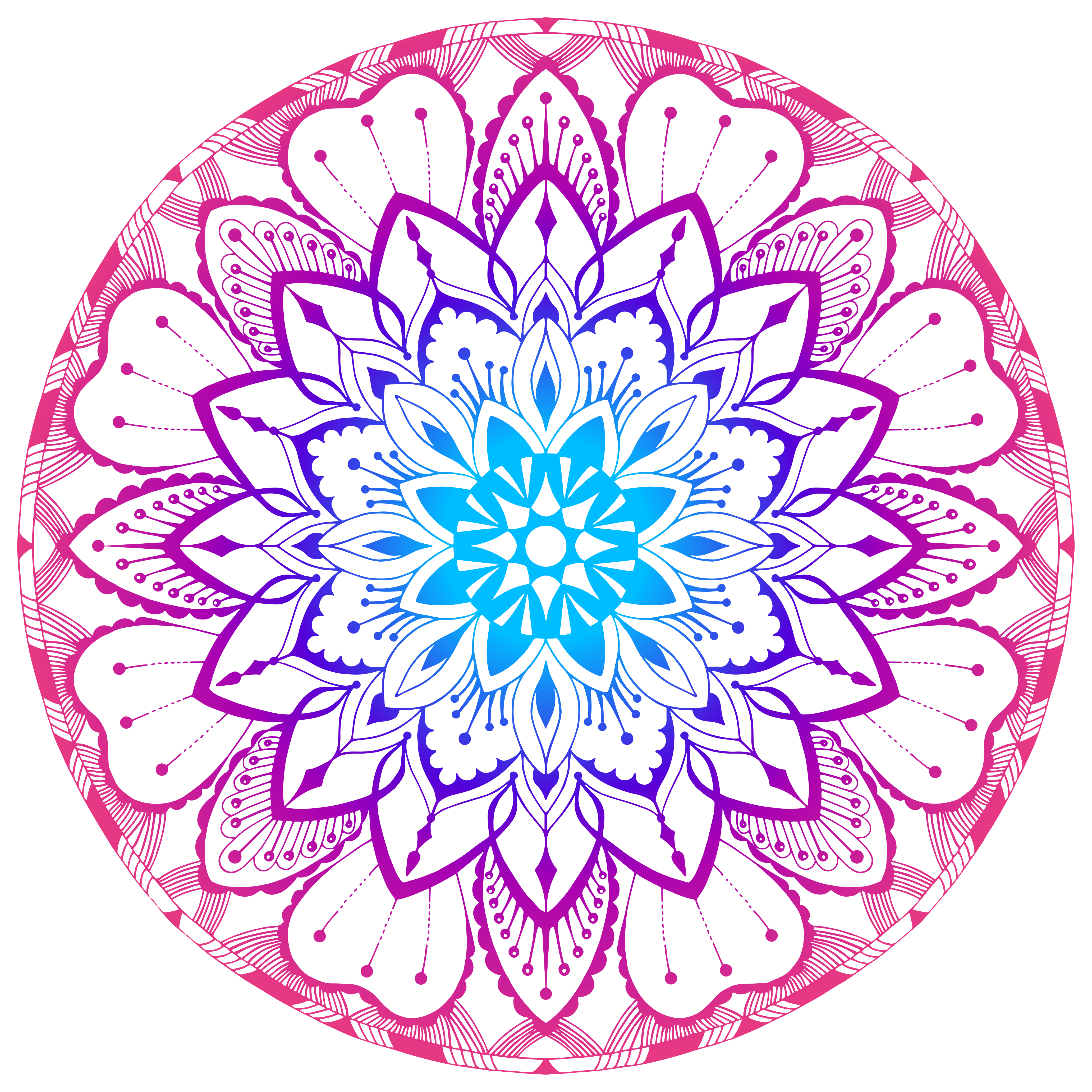 Mandala mönster skiva Vinylmatta Mandala - Tenstickers