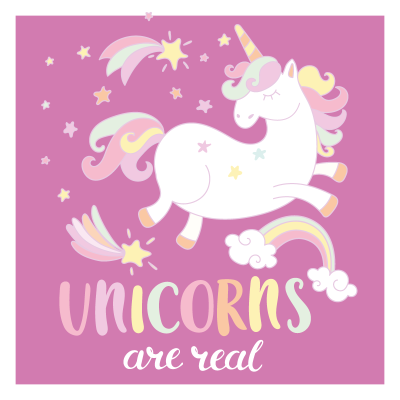 Enhörningar är riktiga med unicorn djur matta - Tenstickers
