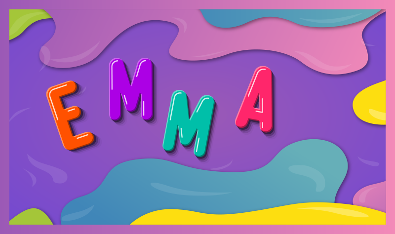 Personligt namn Vinylmatta namn - Tenstickers