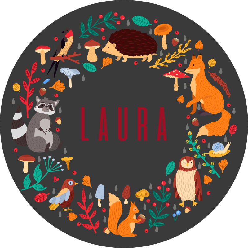 Anpassningsbara vilda djur personlig matta - Tenstickers