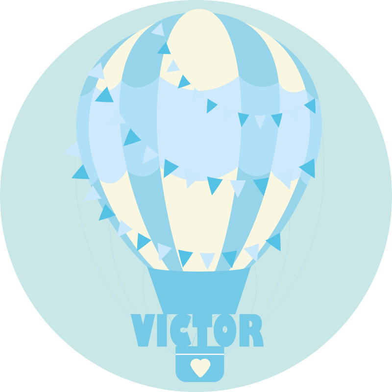 Anpassningsbar ballong Vinylmatta namn - Tenstickers