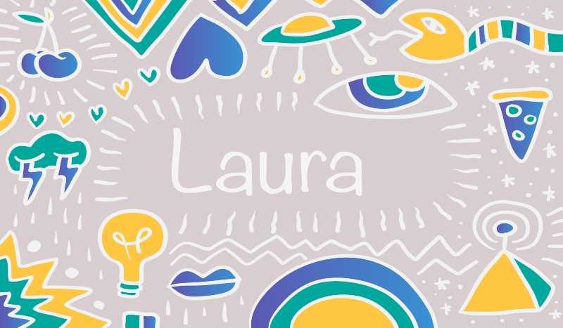 Klotter konst med namn personlig matta - Tenstickers