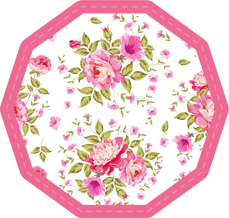 Blommande rosor mönster sovrumsmatta - Tenstickers
