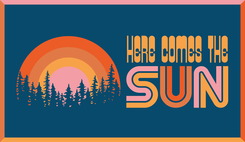 Soluppgång siluett scen Vinylmattor med fraser - Tenstickers