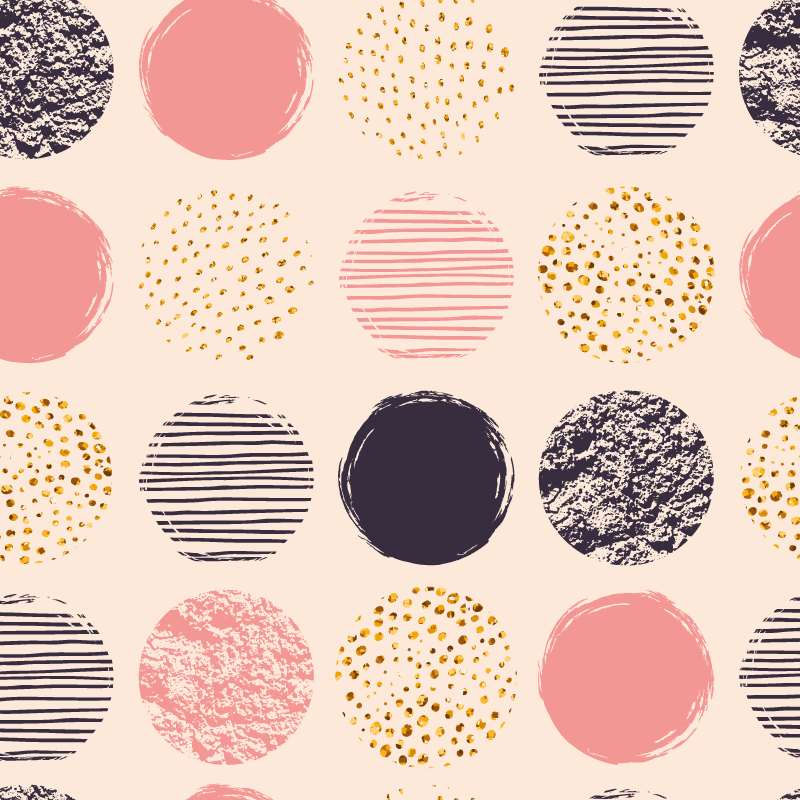 Prickiga ensemble Vinylmatta geometrisk - Tenstickers