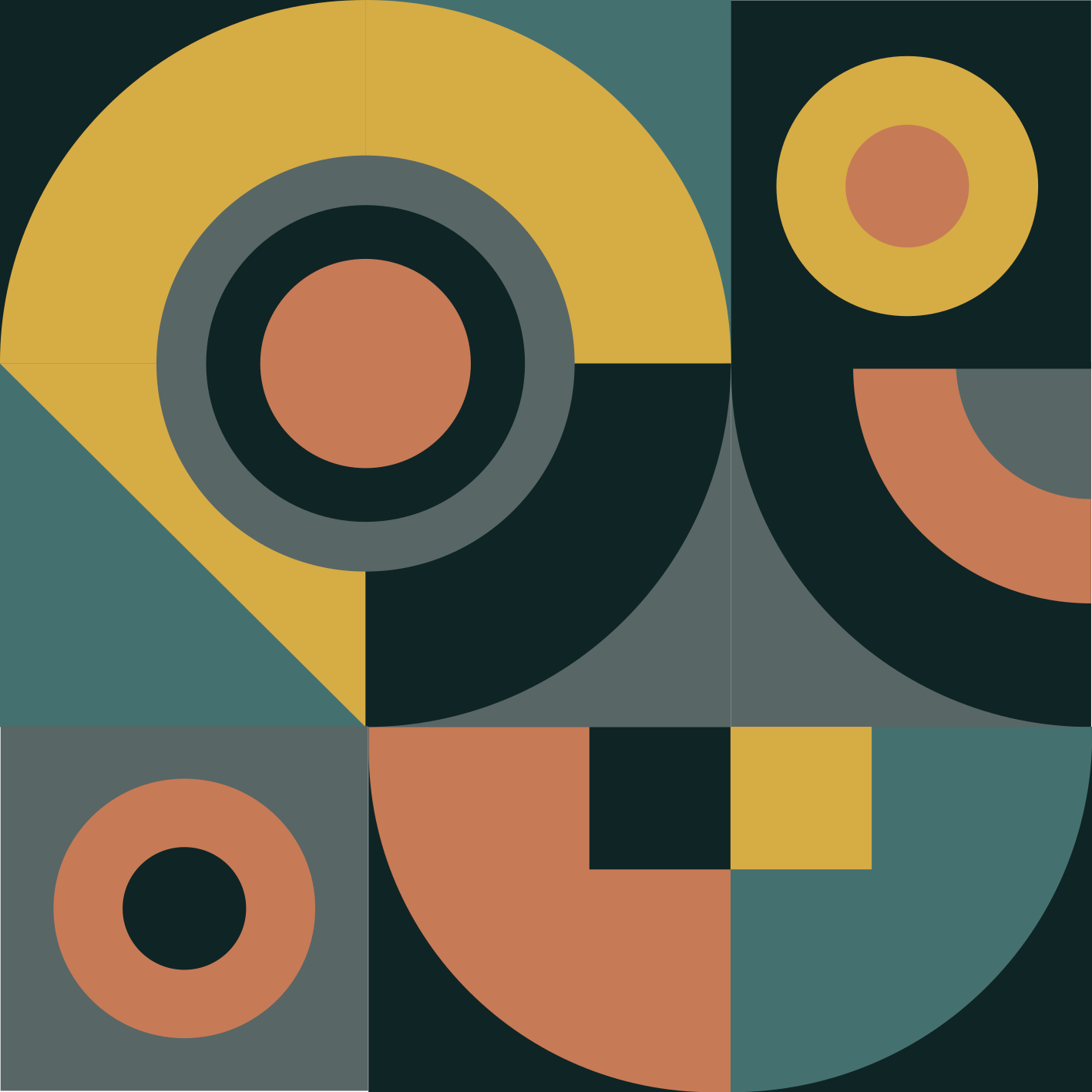 Geometriska former sammansättning Vinylmatta geometrisk - Tenstickers