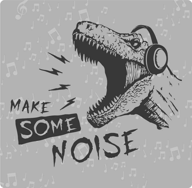 Dynamiskt dinosaurieljud Andra Vinylmattor - Tenstickers