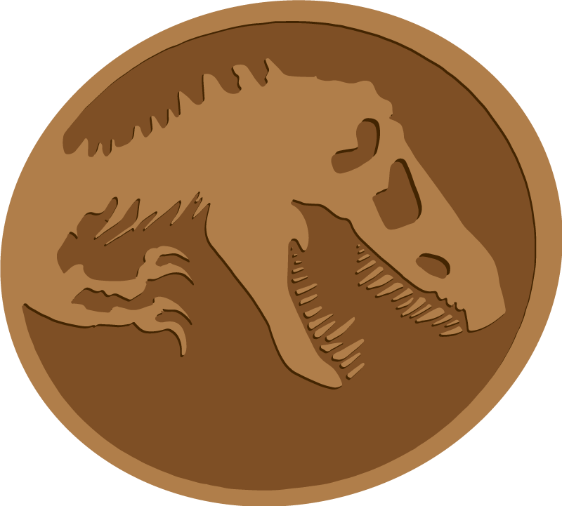 Dinosaurie skelett vinyl matta - Tenstickers