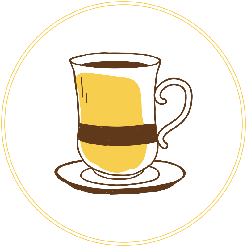 Espresso glas illustration Vinylmatta Kök - Tenstickers