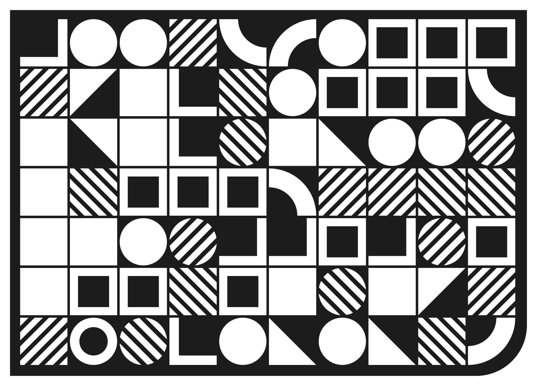 Abstrakt design modern matta - Tenstickers