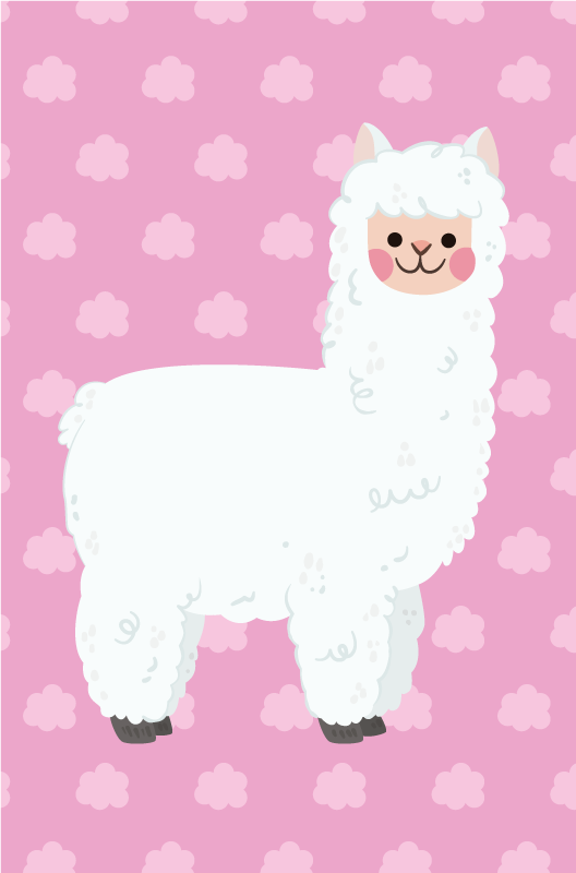 Rosa nordisk lama barnvinylmatta - Tenstickers