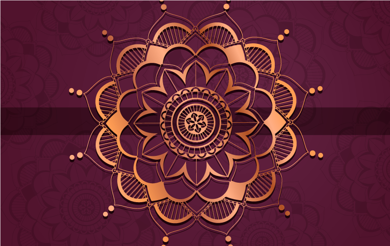 Mandala golv utsmyckning Vinylmatta Mandala - Tenstickers