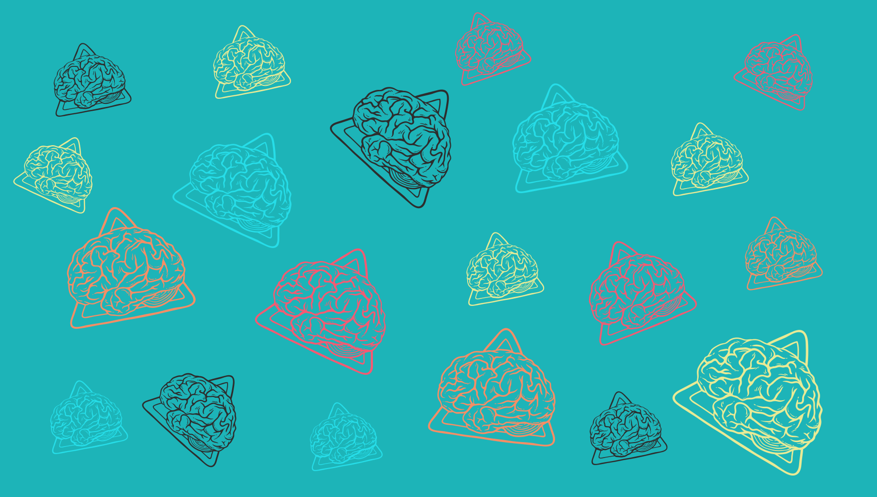 Abstrakta hjärnmönster Andra Vinylmattor - Tenstickers