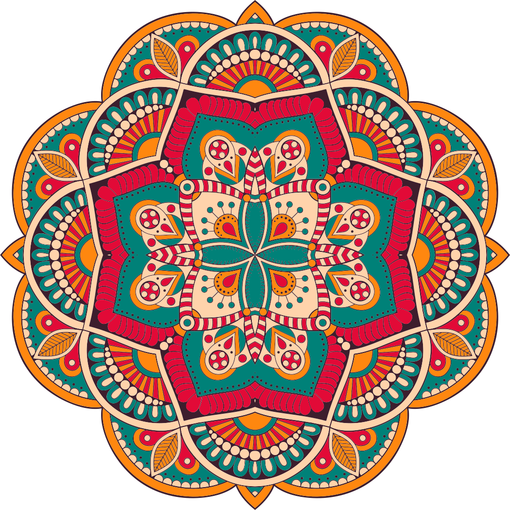 Marockansk mandala vinylmatta - Tenstickers