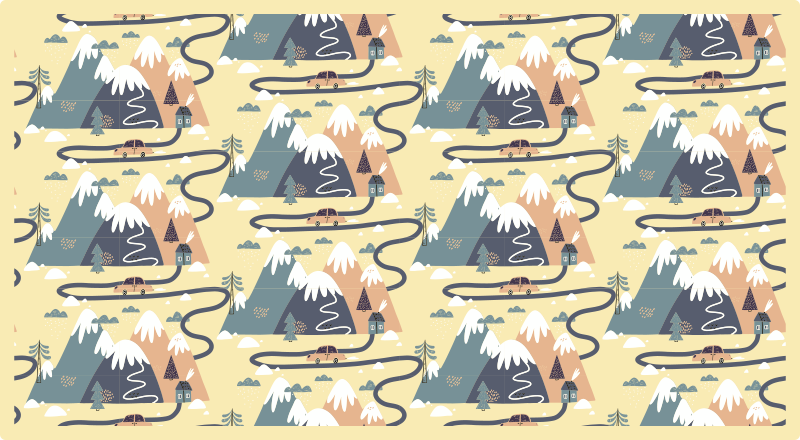 Nordisk mountain road barn vinyl matta - Tenstickers