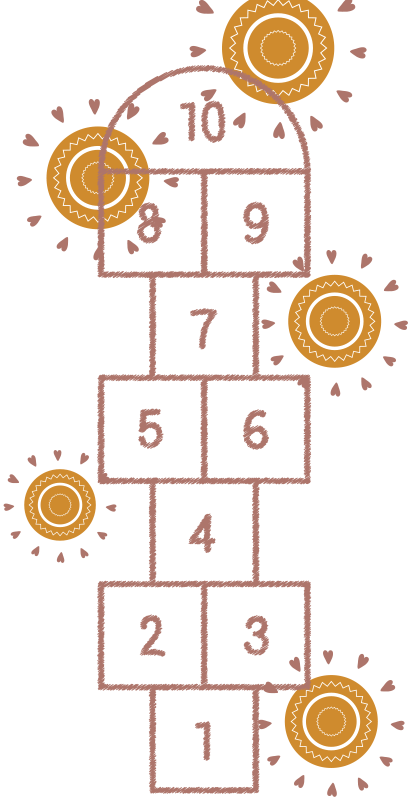 Hopscotch lekplats Vinylmatta spel - Tenstickers