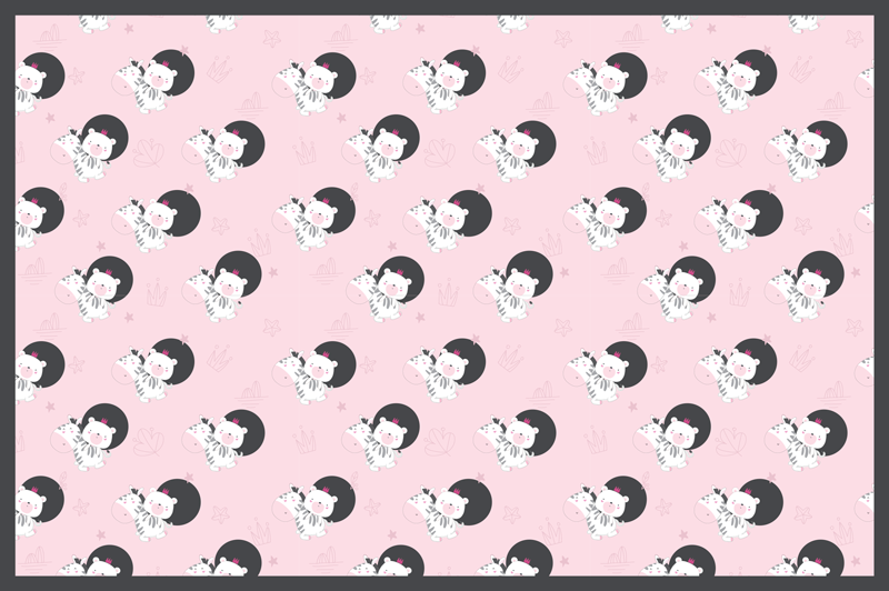 Lekfull ballerina grafik Vinylmatta Barn - Tenstickers