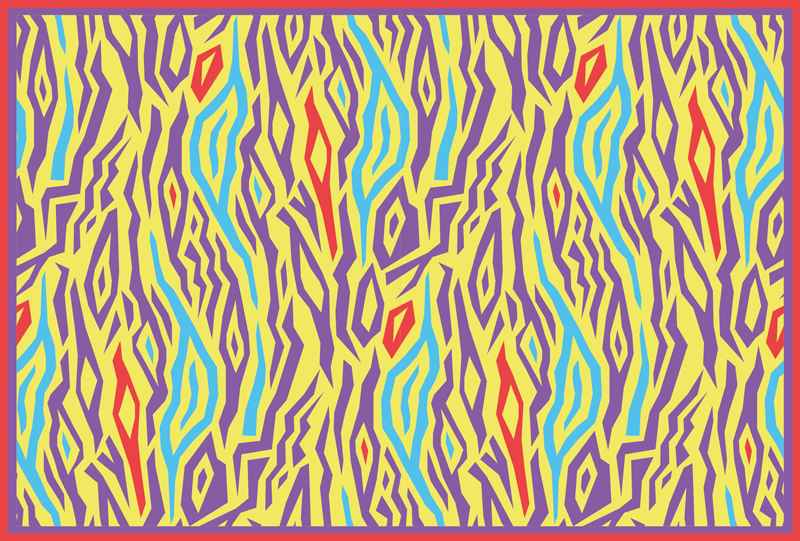 Vintage zebra djur tryck vinyl matta - Tenstickers