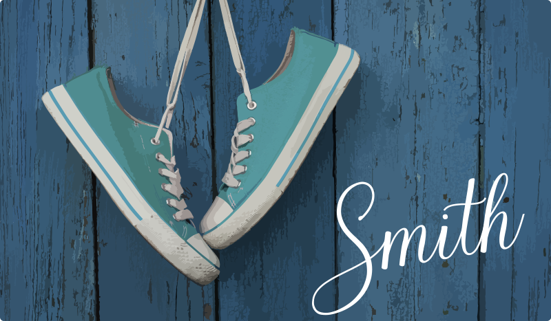 Familjens namn med konverserad personlig matta - Tenstickers