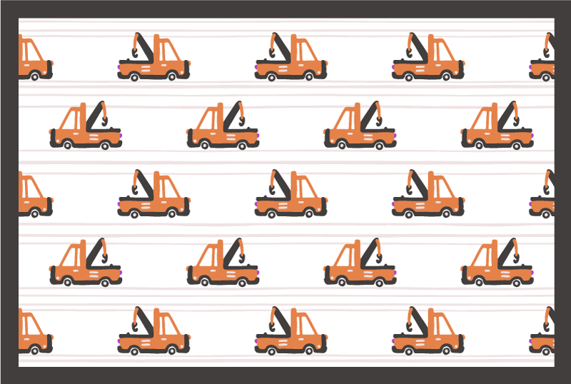 Leksak kran mönster Andra Vinylmattor - Tenstickers