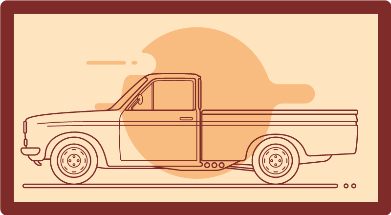 Leksak fordon illustration Vinylmatta Barn - Tenstickers