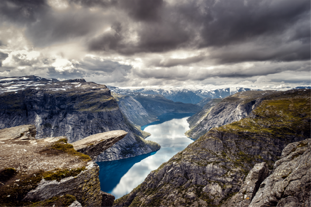 Trolltunga norge naturvinylmatta - Tenstickers