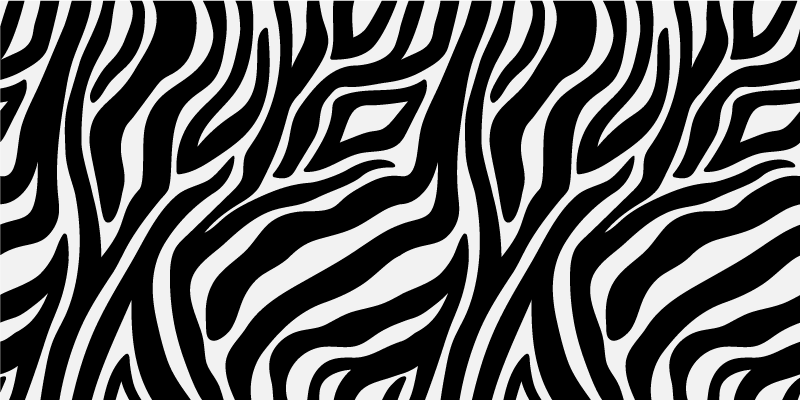 Zebra-tryck animaliskt tryck vinyl matta - Tenstickers