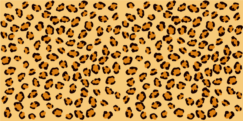 Leopardfläckar Vinylmatta djurtryck - Tenstickers