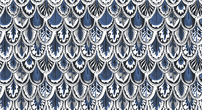 Påfågel svans mönster Vinylmatta kakeleffekt - Tenstickers