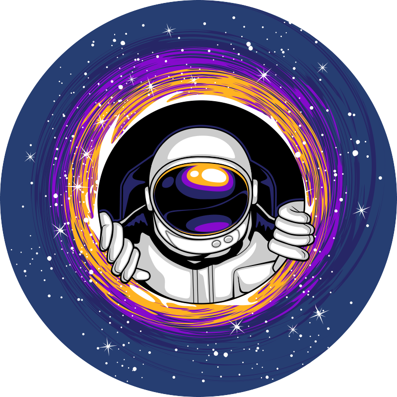 Astronaut i rymden barn vinyl matta - Tenstickers