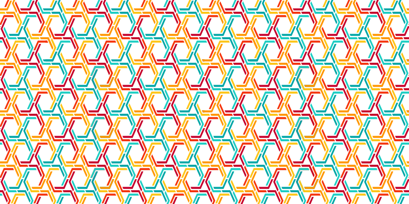 Färgglada hexagonmönster geometriska vinylmattor - Tenstickers