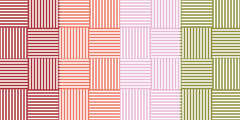 Färgglada randiga rutor geometriska vinylmattor - Tenstickers