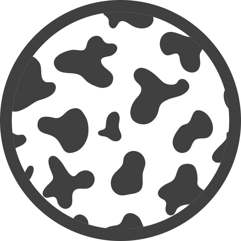 Cirkulärt motiv av koskinn Vinylmatta djurtryck - Tenstickers