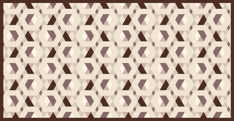 Beige hexagoner geometriska mattor - Tenstickers