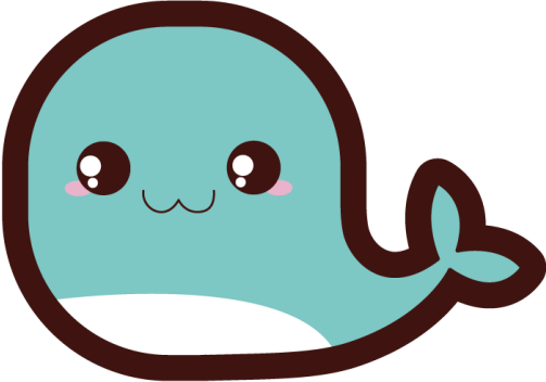 Anime val djur vinyl matta - Tenstickers