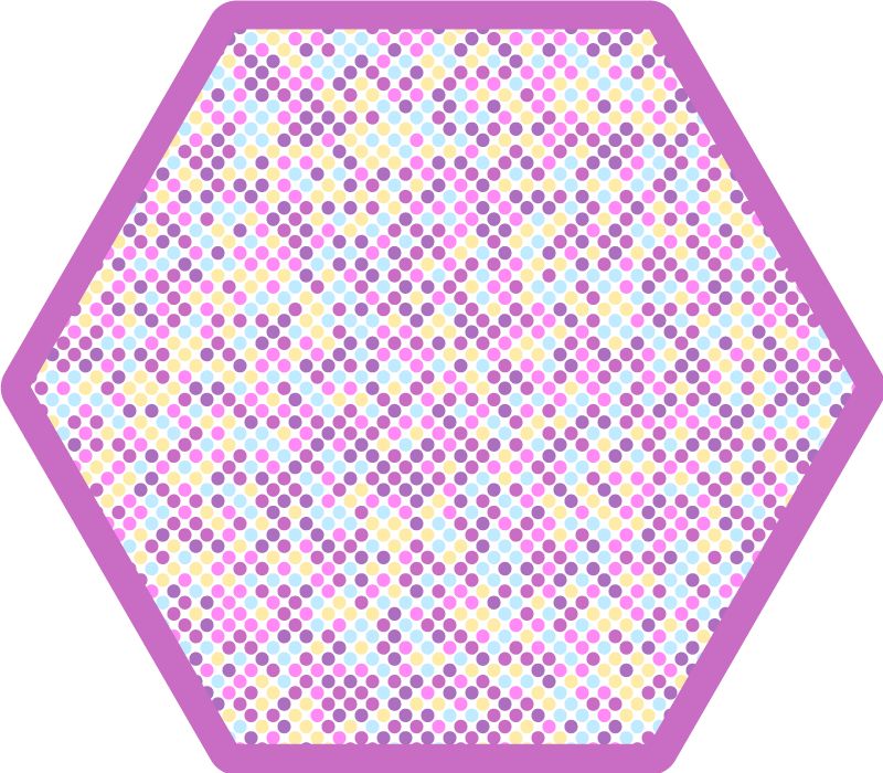 Polka hexagon Andra Vinylmattor - Tenstickers