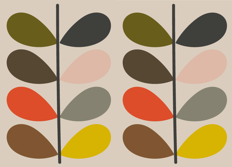 Orla kiely modern vinylmatta - Tenstickers