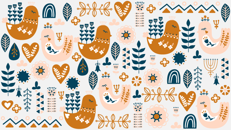 Lekfulla barnkammare mönster Vinylmatta Barn - Tenstickers