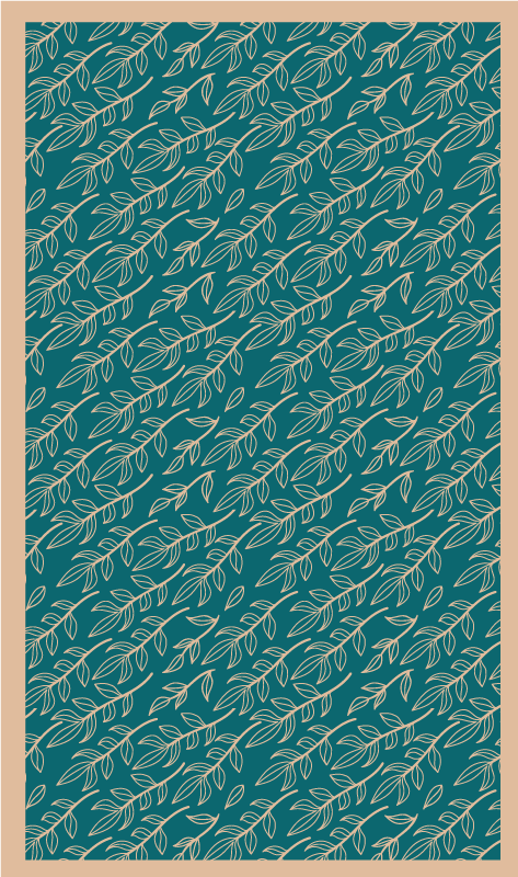 Gröna graciösa blad Vinylmatta blommor och växter - Tenstickers