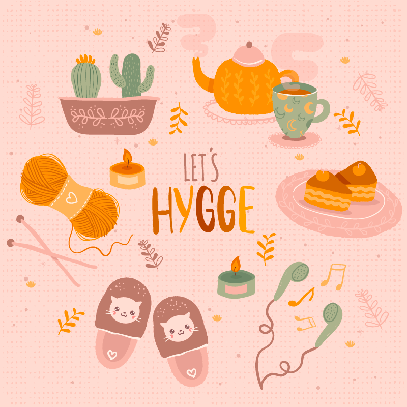 Låt oss hygge mysig design Vinylmatta Ungdom - Tenstickers