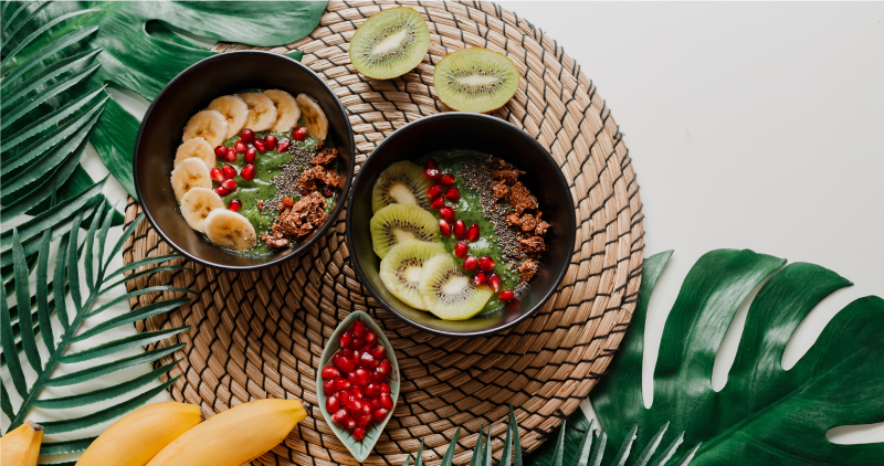 Tropiska fruktskålar Vinylmatta Kök - Tenstickers