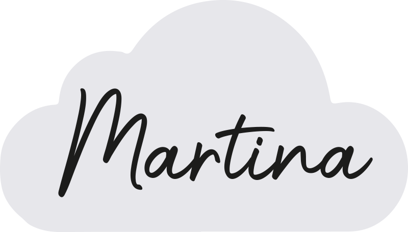 Grå moln med namn personlig matta - Tenstickers