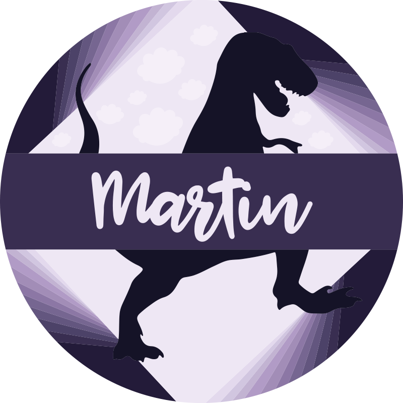 Velociraptor med namn Andra Vinylmattor - Tenstickers